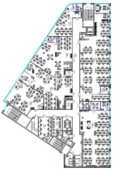 Планировка офиса 1462 м², 3 этаж, Торгово-офисный центр «Самара, Московское ш., 4а, стр.1»